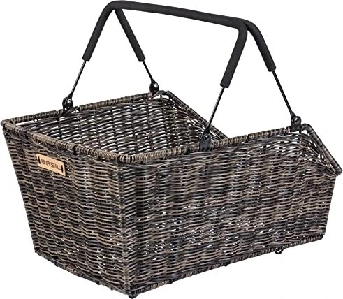 Basil Cento Rattan Look Multi System Fahrradkorb braun