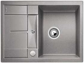Blanco Metra 45 S Compact Becken reversibel mit Ablauffernbedienung alumetallic