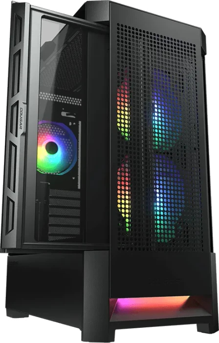 Cougar Airface RGB, schwarz, Glasfenster