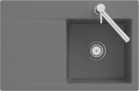 Villeroy & Boch Subway Style 45 Flat flächenbündig Becken rechts mit Ablauffernbedienung pure black