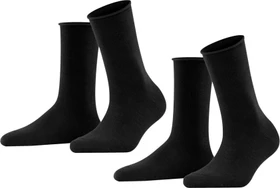 Falke Happy Socken schwarz, 2 Paare (Damen)