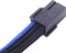SilverStone PP07-IDE6BA, 6-Pin PCIe Verlängerung 250mm, sleeved blau/schwarz Vorschaubild