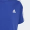 adidas Essentials 3-Streifen Cotton T-Shirt kurzarm semi lucid blue/white (Junior) Vorschaubild