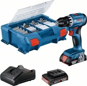 Bosch Professional GSR 18V-45 Akku-Bohrschrauber inkl. Koffer + 2 Akkus 2.0Ah + Zubehör