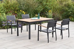 Merxx Paxos Gartenmöbel-Set grau/braun, 5-tlg.