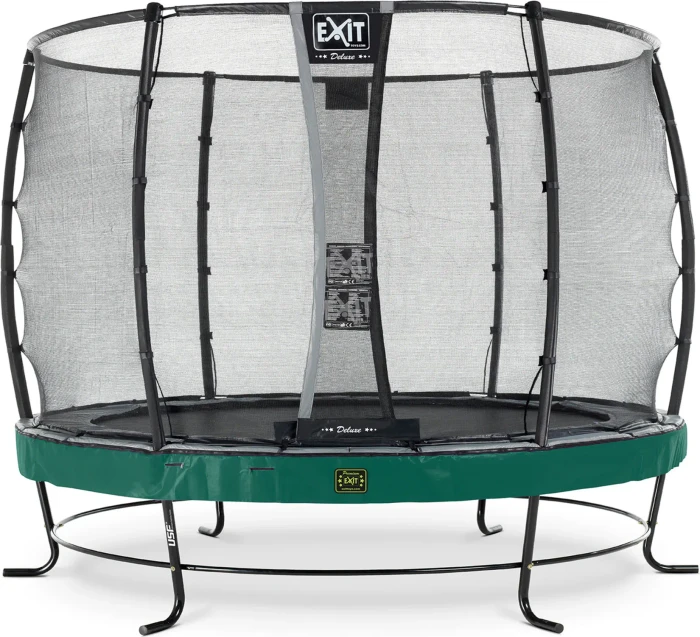 Exit Toys Elegant Premium mit Deluxe Sicherheitsnetz 305cm Trampolin grün