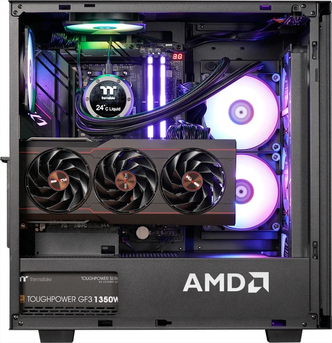 Thermaltake AMD Pro Edition, schwarz, Ryzen 7 7800X3D, 32GB RAM, 2TB SSD