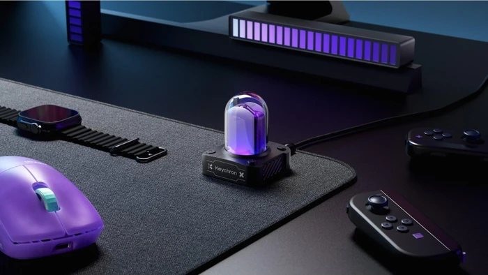 Keychron G6 HE 8K UltraLight Wireless Mouse, Frosted Lavender, USB/Bluetooth