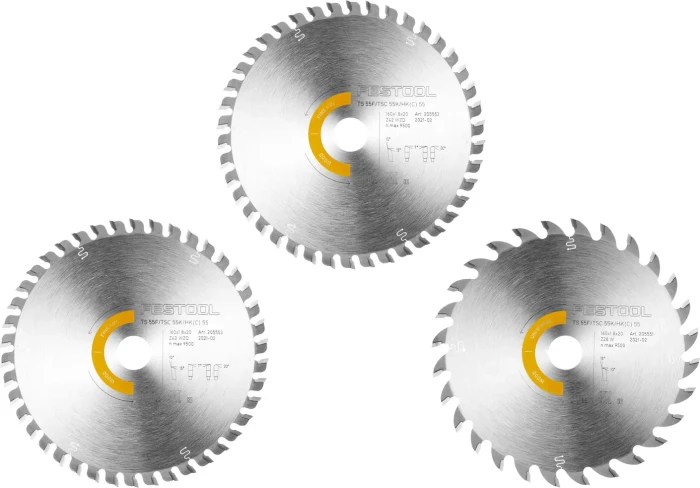 Festool KSB-SORT/3 W Kreissägeblatt-Set, 160x20mm, 3-tlg.