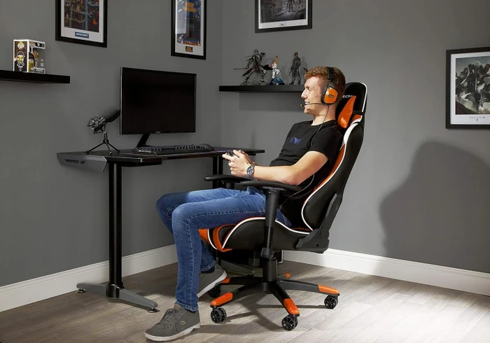 X Rocker Agility Esports Gamingstuhl, orange/schwarz