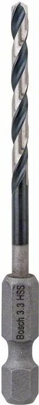 Bosch Professional HSS Impact Control Spiralbohrer, 3.3x36x75mm, 1 Stück