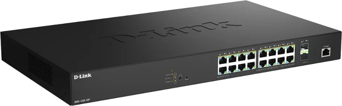 D-Link DMS-1250 Rackmount 2.5G Smart Switch, 16x RJ-45, 2x SFP+, 370W PoE++