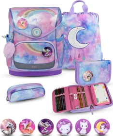 Belmil Premium Compact Plus Moonlight Schultaschen-Set, 5-tlg.