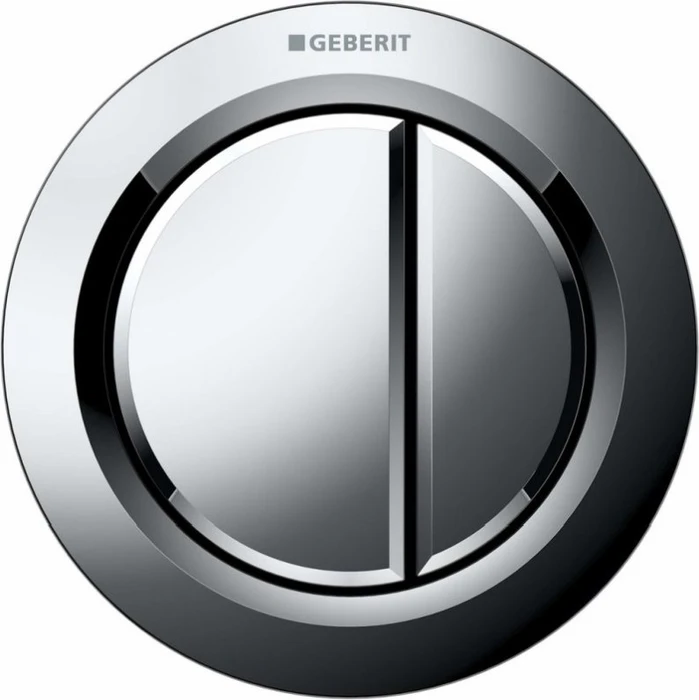 Geberit Typ 01 Fernbetätigung pneumatisch, für 2-Mengen-Spülung, Möbeldrücker, hochglanz-verchromt