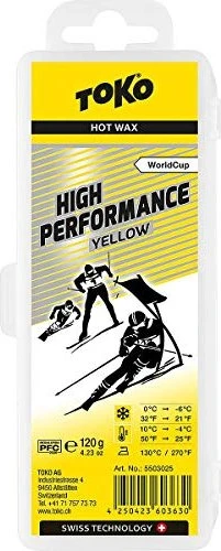 Toko High Performance Hot Gleitwax 120g Wachs gelb
