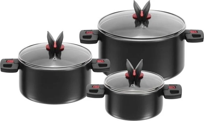 Zwilling Ballarini Click&Cook Kochtopf-Set, 3-tlg.