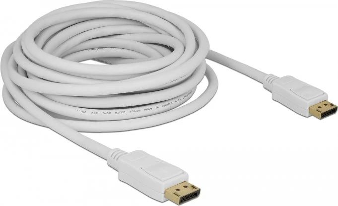 DeLOCK DisplayPort 1.2 Kabel 4K 60Hz weiß, 7m