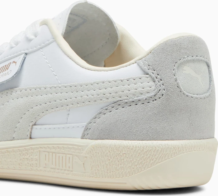 Puma Palermo Leather puma white/cool light gray/sugared almond (Junior)