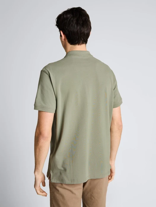 Tom Tailor Piqué Poloshirt kurzarm greyish shadow olive (Herren)