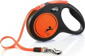 flexi New Neon M, Gurt, 5m, Neonorange