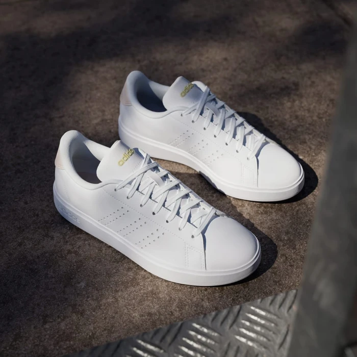 adidas Advantage 2.0 cloud white/putty mauve/gold metallic (Damen)