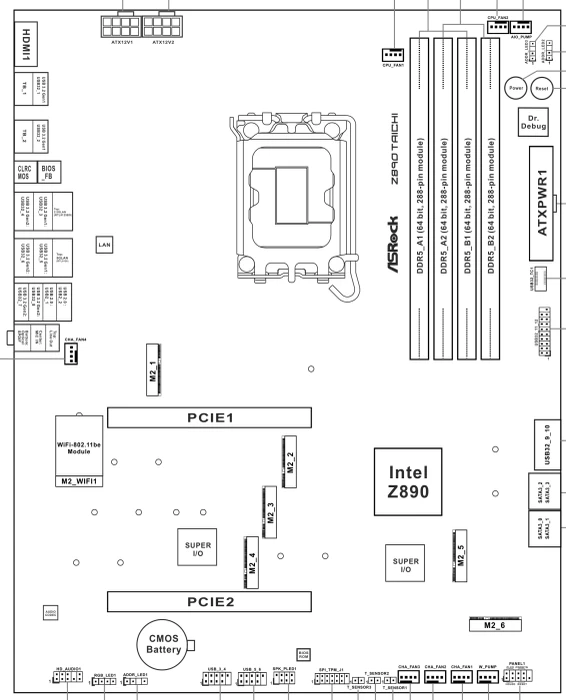ASRock Z890 Taichi (Intel 1851)