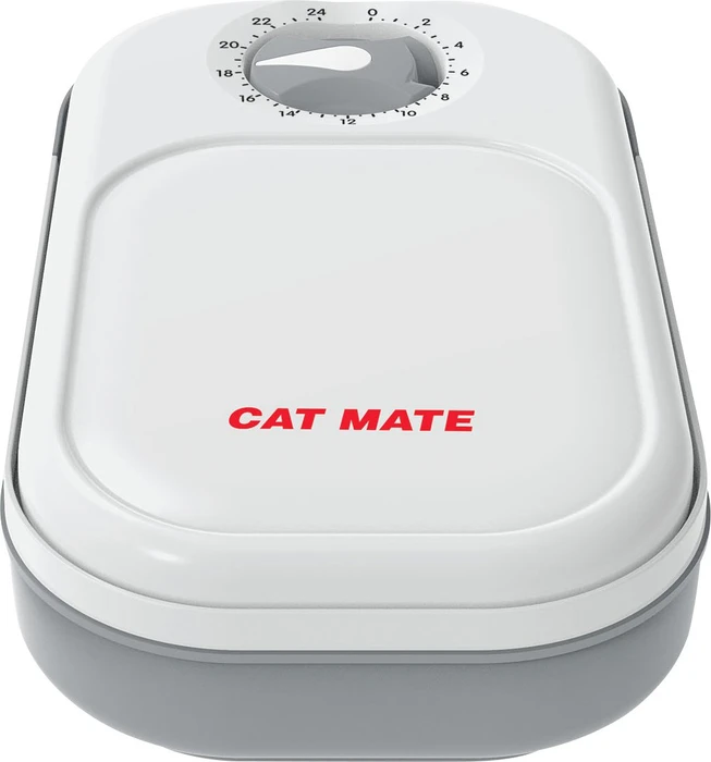 Kerbl Futterautomat Cat Mate C100, 400g, Timer, weiß