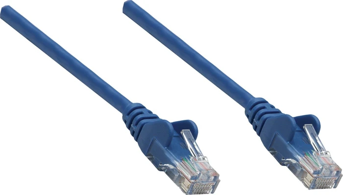 Intellinet Patchkabel, Cat5e, U/UTP, RJ-45/RJ-45, 0.25m, blau