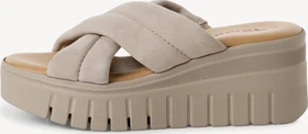 Tamaris Lederpantolette beige (Damen)