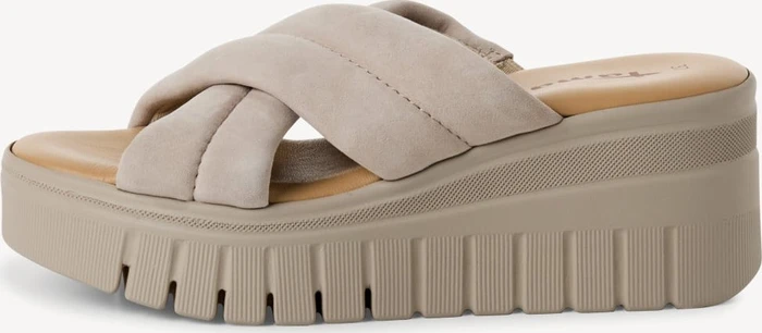 Tamaris Lederpantolette beige (Damen)