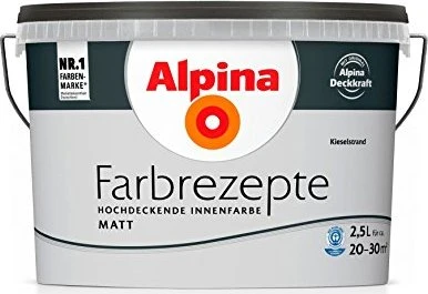 Alpina Farben Farbrezepte Innenfarbe kieselstrand matt, 2.5l