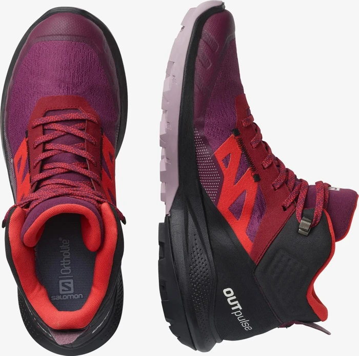 Salomon OUTpulse Mid GTX grape wine/vanilla ice/poppy red (Damen)