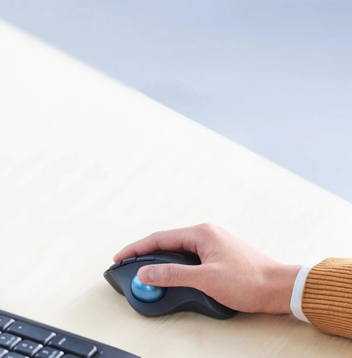 Logitech Ergo M575 Wireless Trackball for Business, schwarz, Logi Bolt, Bluetooth