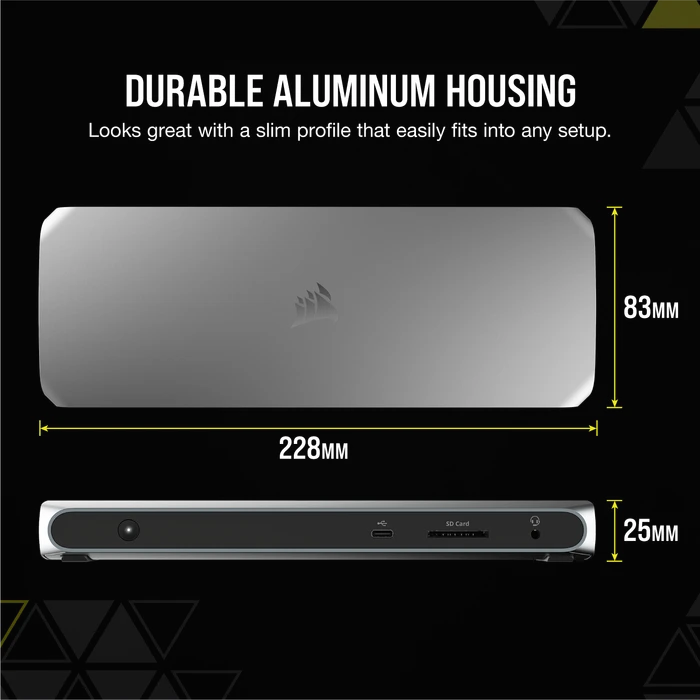 Corsair TBT100 Thunderbolt 3 Dock (2x HDMI), Thunderbolt 3 [Buchse]