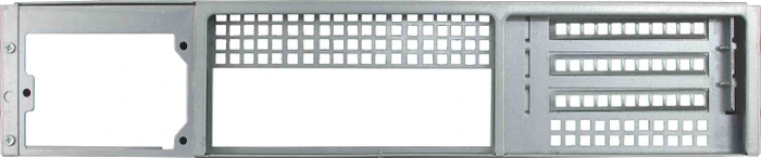 Inter-Tech RW-2U Rückwand, für die Montage von Full-Size PCIe Karten, edelstahl