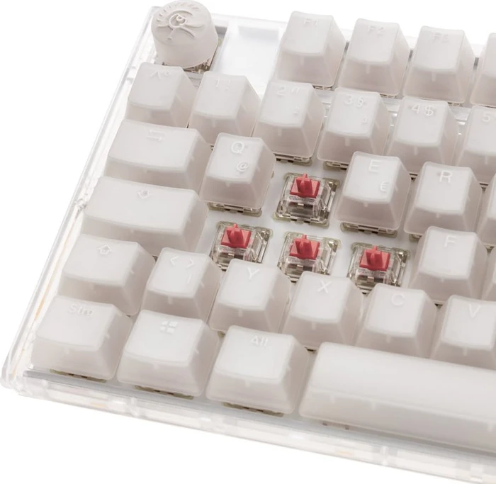 Ducky One 3, Aura White, TKL, LEDs RGB, MX SILENT RGB RED, USB, DE