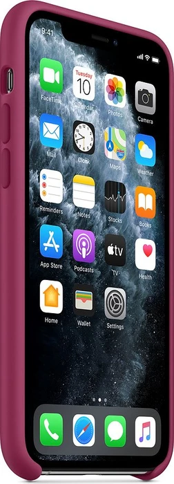 Apple Silikon Case für iPhone 11 Pro Granatapfel