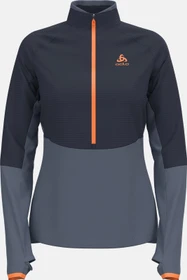 Odlo Descent Ceramiwarm Midlayer Half Zip Funktionsshirt langarm india ink/folkstone gray (Damen)