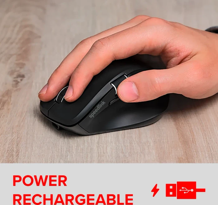 Speedlink Libera Rechargeable Silent Wireless Mouse, schwarz, USB/Bluetooth