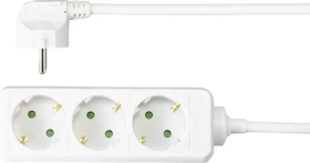 Sygonix Schutzkontakt Steckdosenleiste, 3-fach, 1.4m, weiß