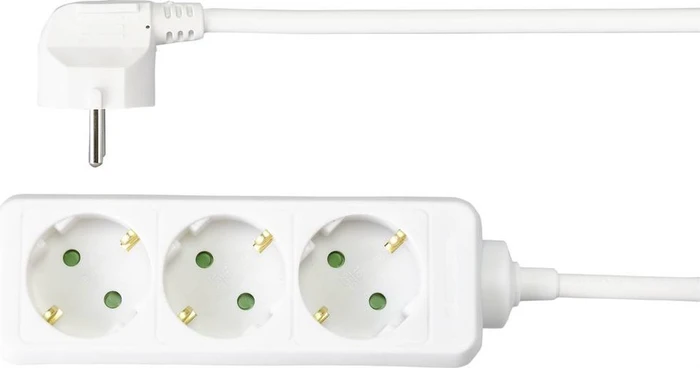 Sygonix Schutzkontakt Steckdosenleiste, 3-fach, 1.4m, weiß