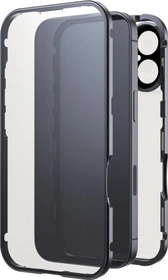 Black Rock 360° Glass Case für Apple iPhone 16 transparent/schwarz