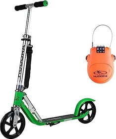 Hudora Big Wheel 205 Scooter mit Kabelschloss grün