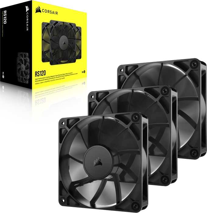 Corsair RS Series RS120, schwarz, 120mm, 3er-Pack