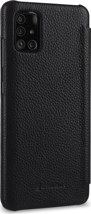 Stilgut Book Type Leather Case für Samsung Galaxy A51 schwarz