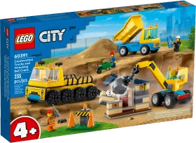 LEGO City - City Baufahrzeuge und Kran mit Abrissbirne
