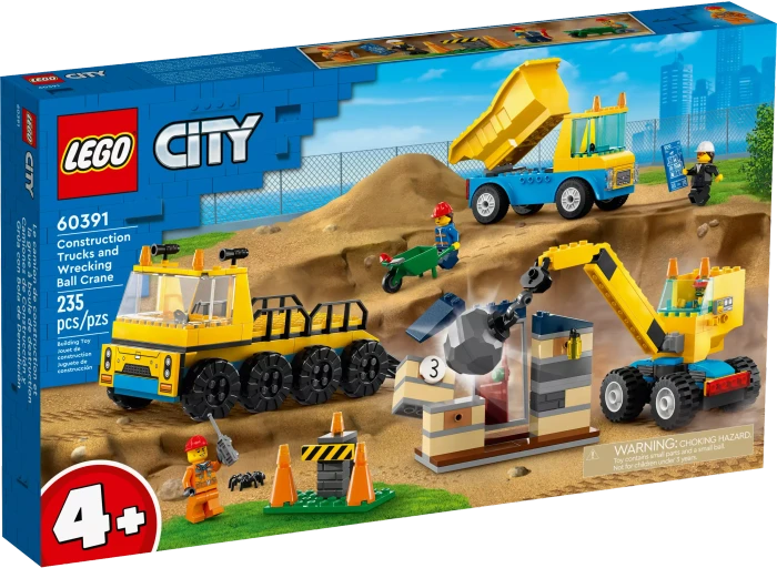 LEGO City - City Baufahrzeuge und Kran mit Abrissbirne