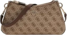 Guess Noelle 4G-Logo Mini Schultertasche latte logo/brown