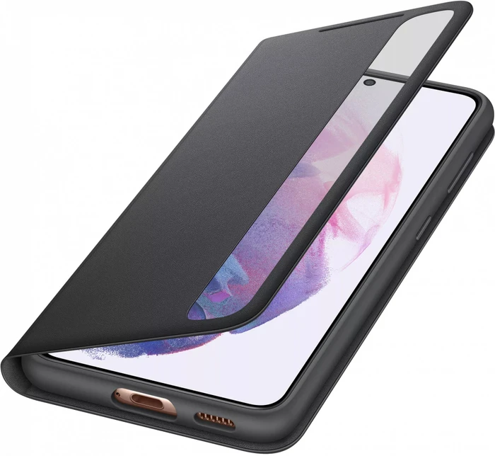 Samsung Clear View Cover für Galaxy S21 schwarz