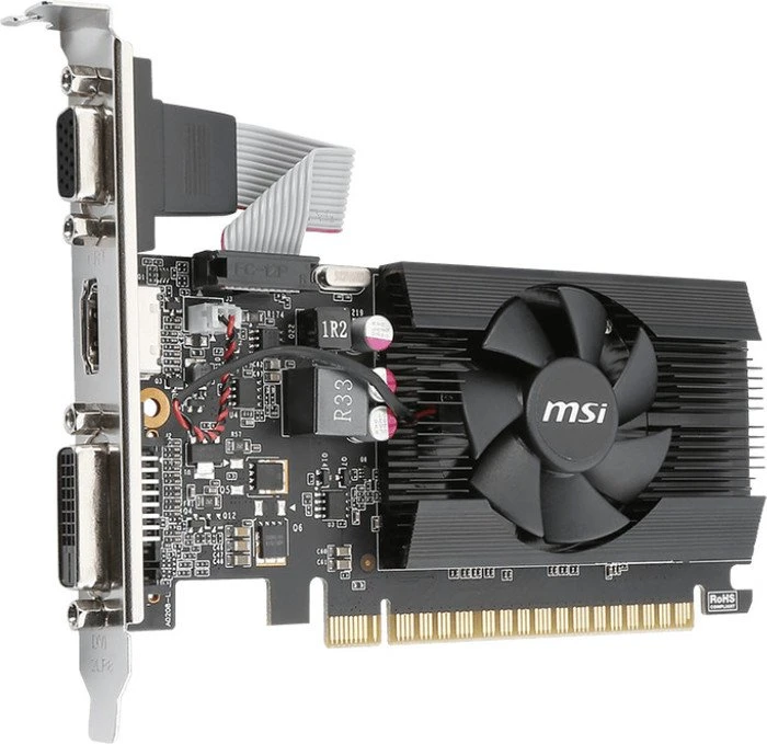 MSI GeForce GT 710 1GD3 LP, 1GD3 LP, 1GB DDR3, VGA, DVI, HDMI